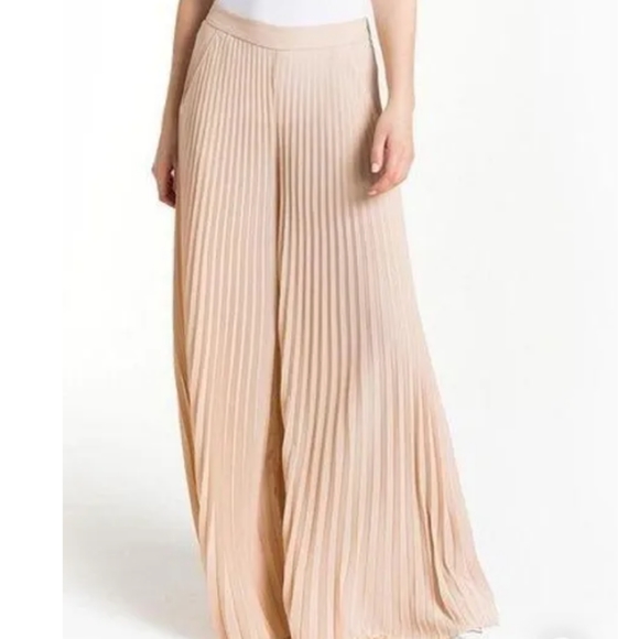 A.L.C.Donovan Pleated Wide-Leg Pants Size 4 in Cream Tan - Picture 8 of 8